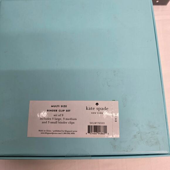 Kate Spade  Different size Binder Clips &  Assortment of  Sticky Note Set New - Picture 5 of 7